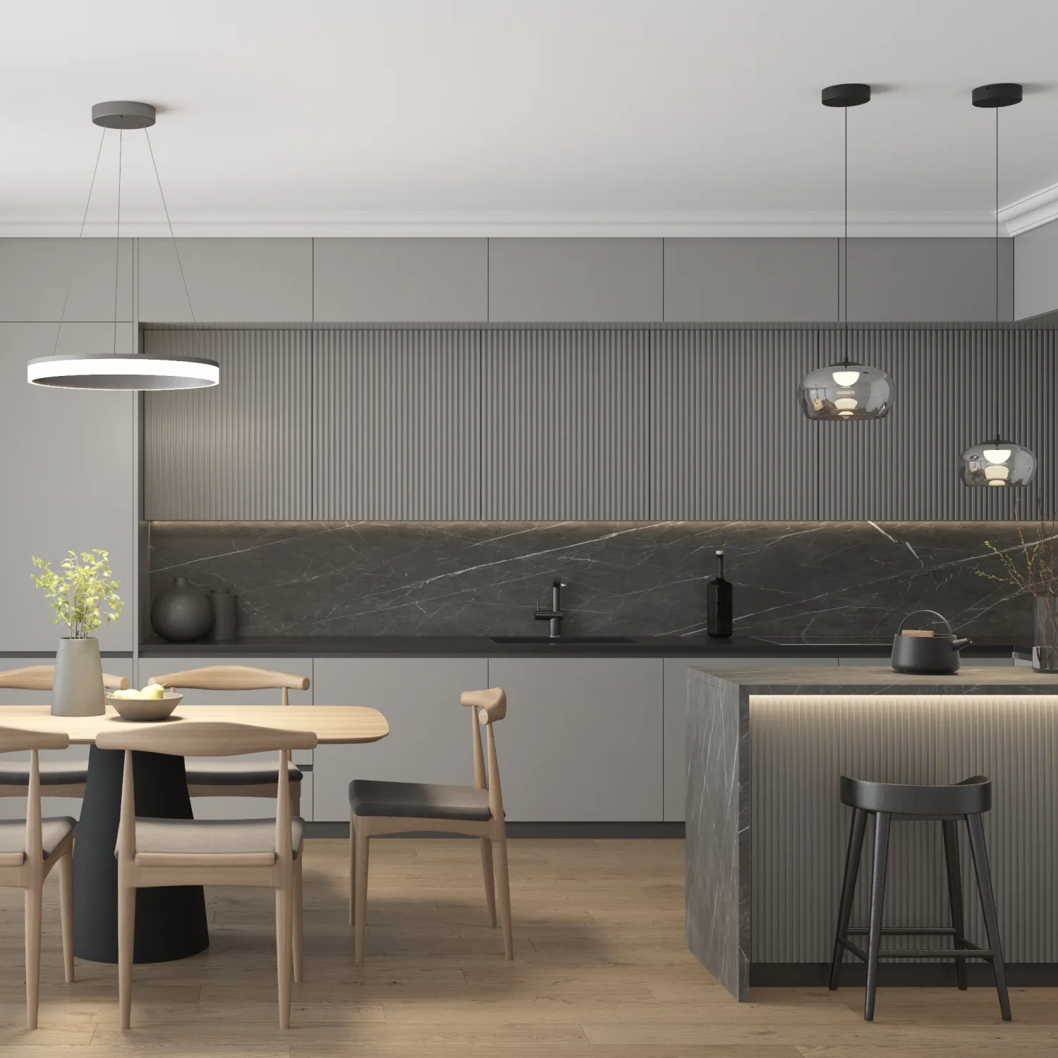 Denkirs FLOA DK6741-BK+SM подвесной светильник (ДЕНКИРС) Denkirs FLOA DK6741-BK+SM подвесной светильник (ДЕНКИРС)
