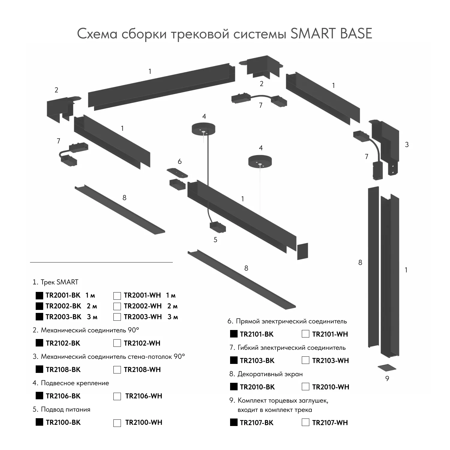 Denkirs TR2102-WH угловой соединитель для трековой системы Smart (ДЕНКИРС) Denkirs TR2102-WH угловой соединитель для трековой системы Smart (ДЕНКИРС)